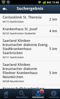 Krankenhaussuche als App